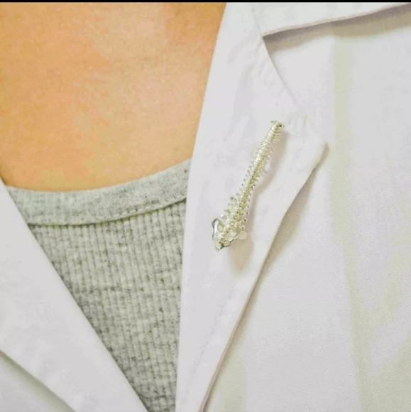 Metal Spine Brooch Pin - Picture 3 of 6